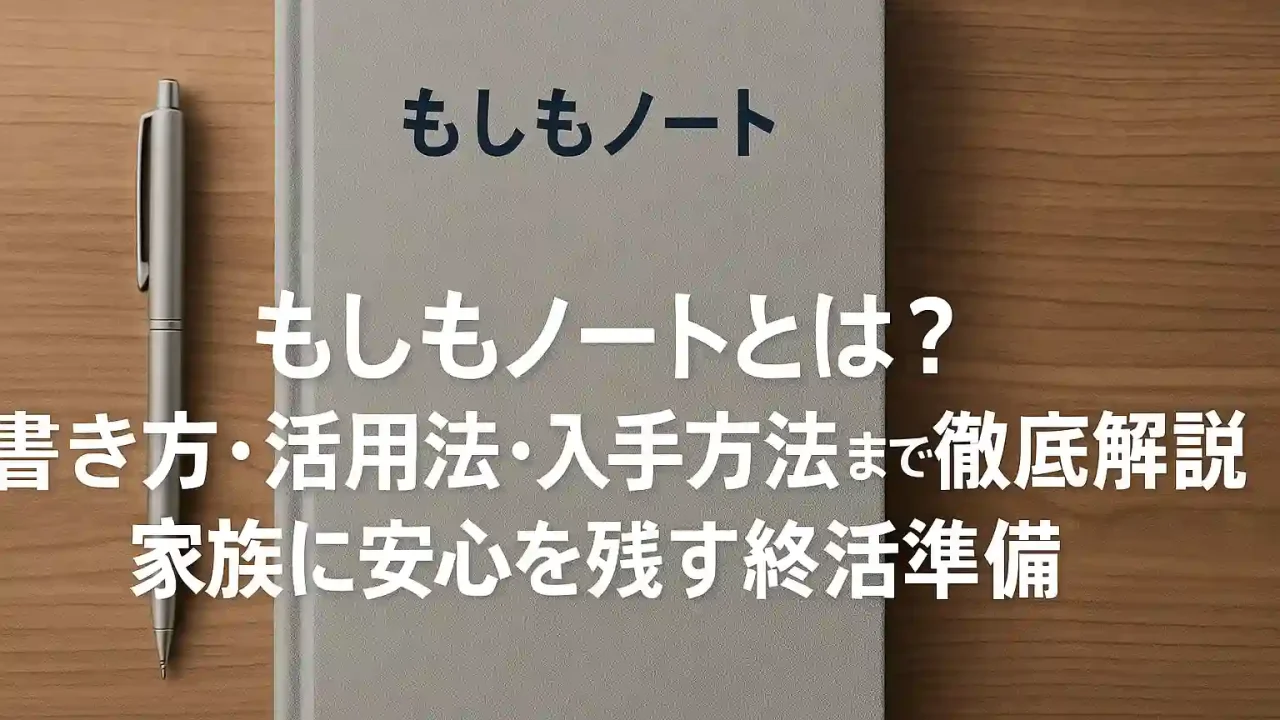 もしもノートとは？書き方・活用法・入手方法まで徹底解説｜家族に安心を残す終活準備