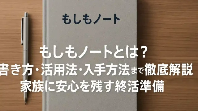 もしもノートとは？書き方・活用法・入手方法まで徹底解説｜家族に安心を残す終活準備
