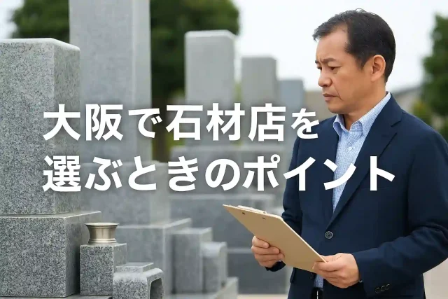 大阪で石材店を選ぶときのポイント
