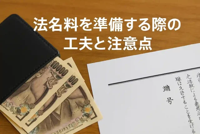 法名料を準備する際の工夫と注意点