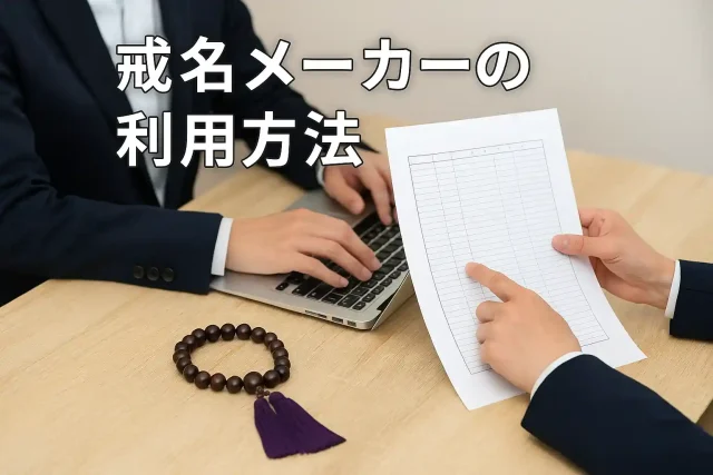 無料の「戒名メーカー」や自動生成サービスの活用