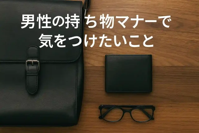 男性の持ち物マナーで気をつけたいこと