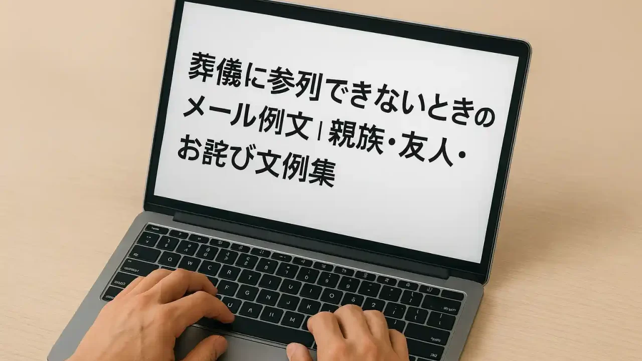 葬儀に参列できないときのメール例文｜親族・友人・会社別のお詫び文例集