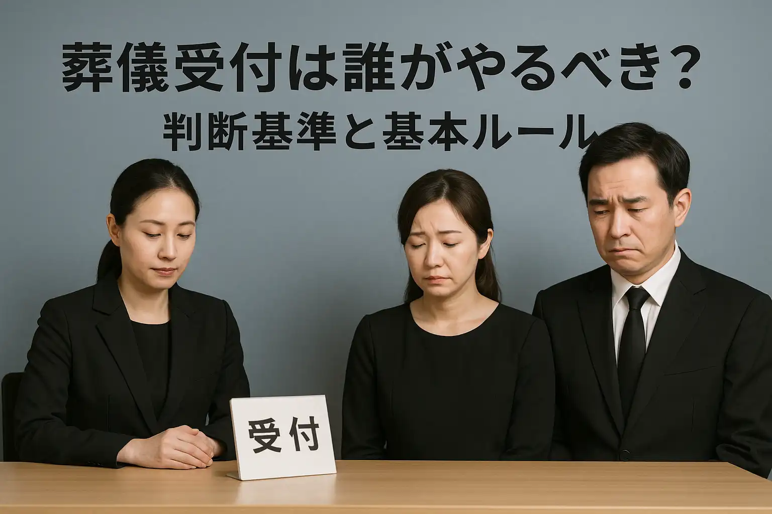 葬儀受付は誰がやるべき？判断基準と基本ルール