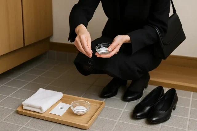 葬式後に塩を使うやり方