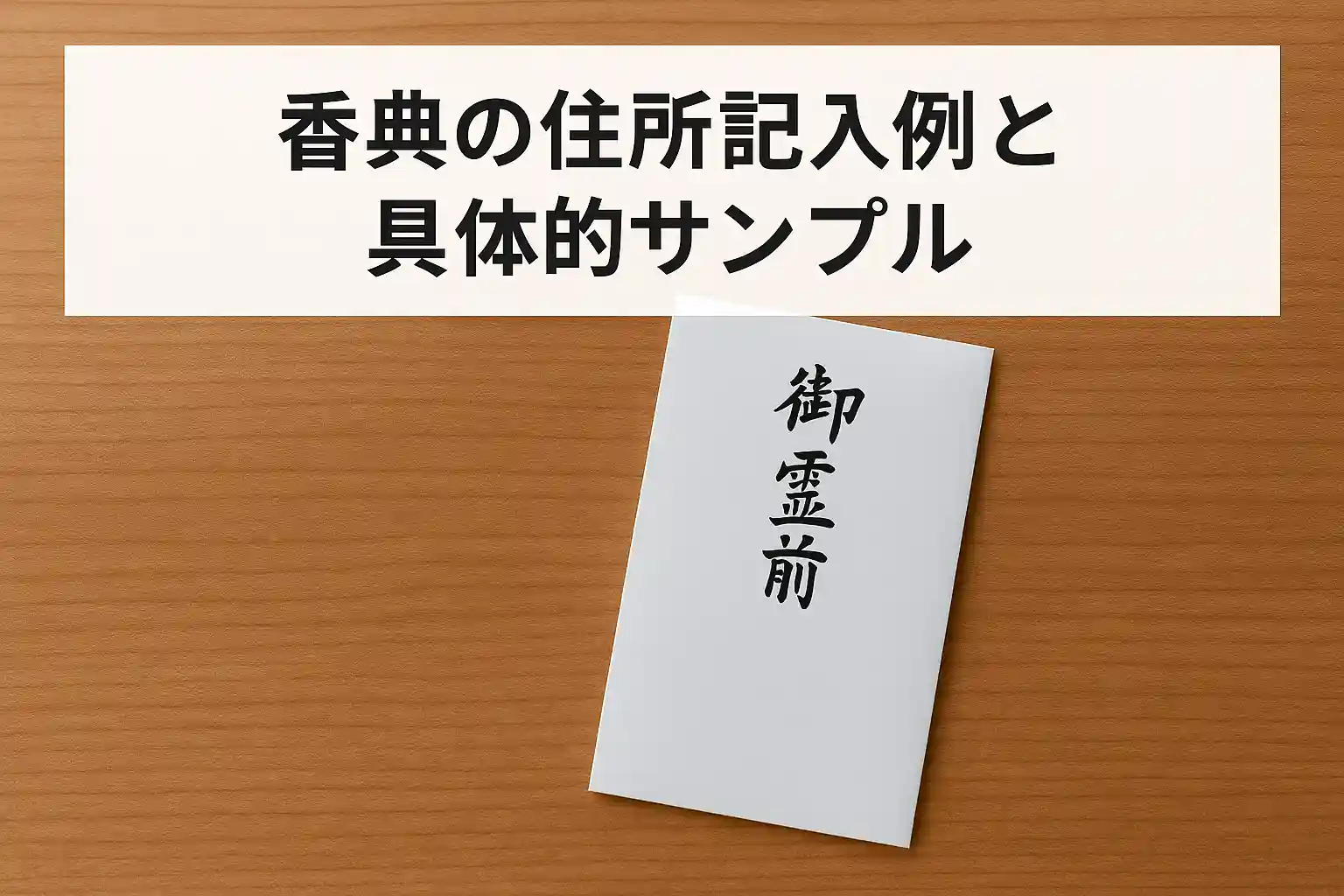 香典の住所記入例と具体的サンプル