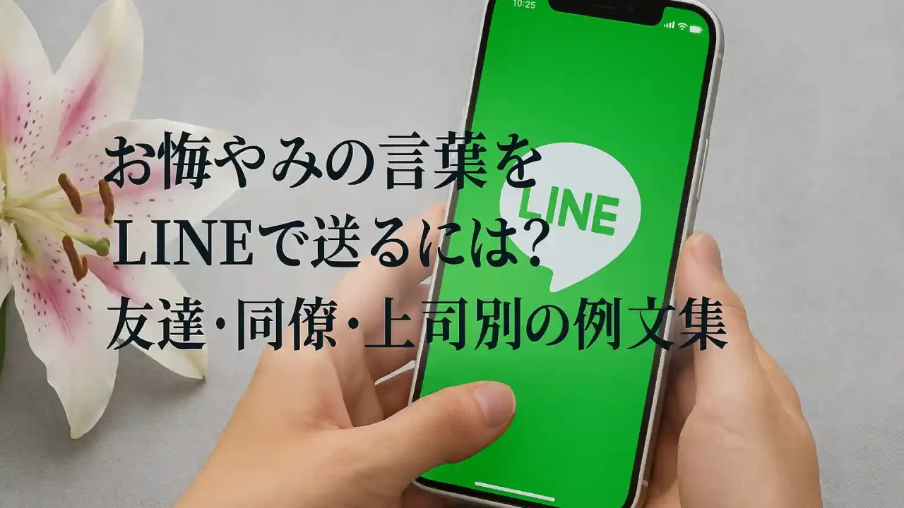 お悔やみの言葉をLINEで送るには？友達・同僚・上司別の例文集