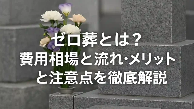 ゼロ葬とは？費用相場と流れ・メリットと注意点を徹底解説　