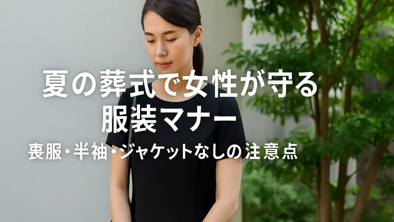 夏の葬式で女性が守る服装マナー｜喪服・半袖・ジャケットなしの注意点