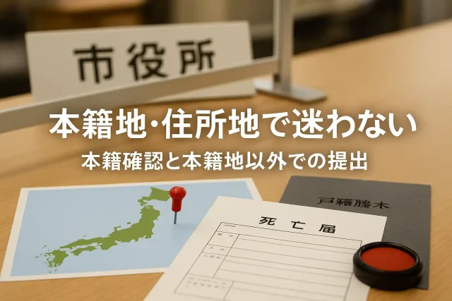 本籍地・住所地で迷わない 本籍確認と本籍地以外での提出
