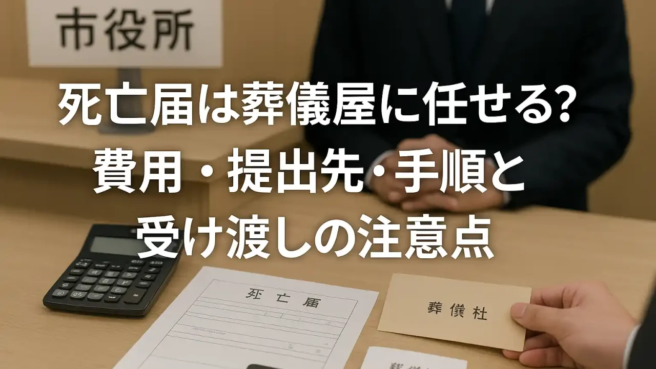 死亡届は葬儀屋に任せる？費用・提出先・手順と受け渡しの注意点