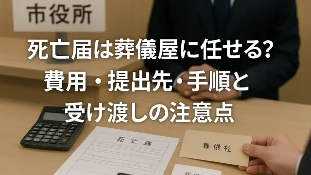 死亡届は葬儀屋に任せる？費用・提出先・手順と受け渡しの注意点