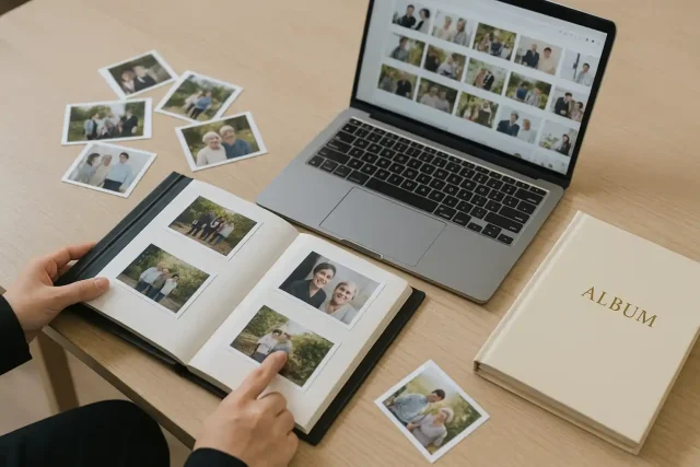 葬儀後の写真整理とアルバム活用