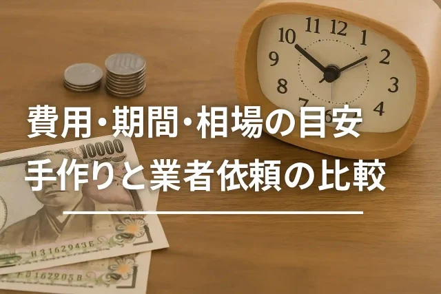 費用・期間・相場の目安｜手作りと業者依頼の比較