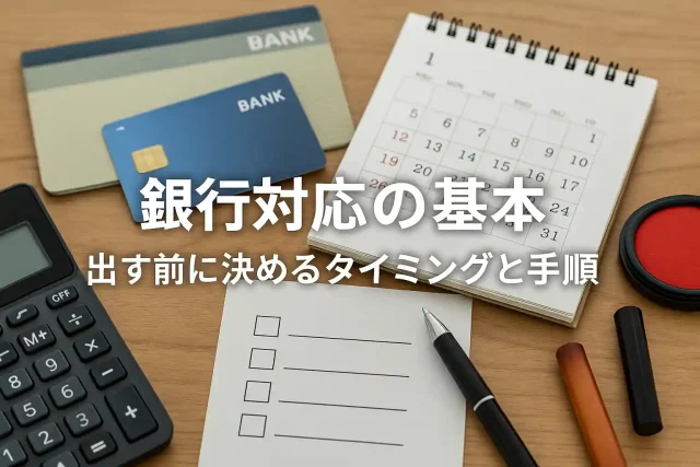 銀行対応の基本 出す前に決めるタイミングと手順