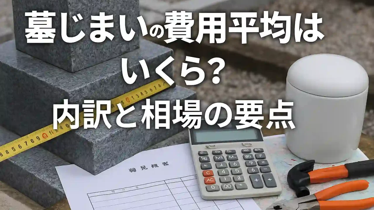 墓じまいの費用平均はいくら？内訳と相場の要点