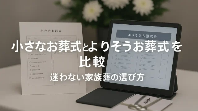小さなお葬式とよりそうお葬式を比較｜迷わない家族葬の選び方