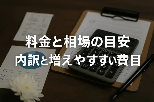 料金と相場の目安 内訳と増えやすい費目