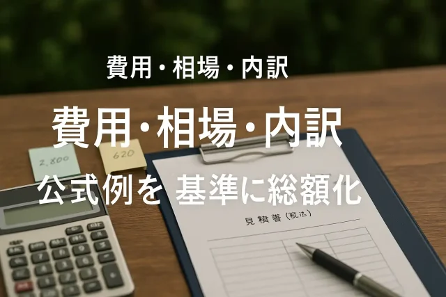 費用・相場・内訳｜公式例を基準に総額化